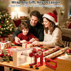 Tabletop Gift Wrapping Tool with Tape Dispenser & Cutter–2 Pack Adjustable Wrapping Paper Table Clamps with 2 Tapes–Perfect for Christmas, Holidays, and Crafting