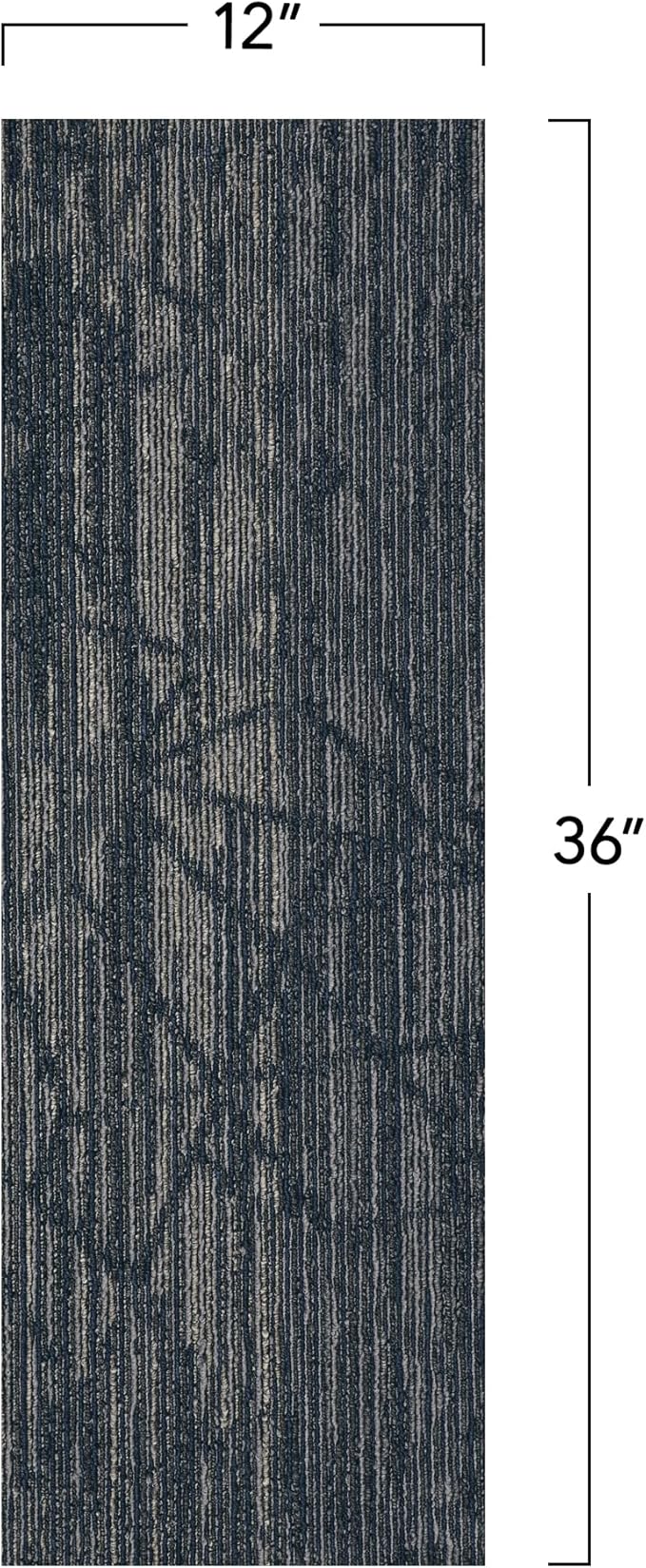 Mohawk Advance 36" x 12" Berber (Loop pile), 0.11" Pile Height, Carpet Tile, PET Fiber, River Walk Color, (24 Tiles), (72 sqft/carton)