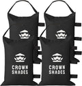 CROWN SHADES Sand Bags for Canopy Legs (150 LBS) Sandbags for Weight, Canopy Weights, Pop Up Tent Weights Bags, Black (Unfilled)