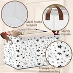 Graffiti Star Storage Basket Large 17x11.5x10.5 Inches - Urban Collapsible Fabric Organizer Bin with Handles for Bedroom,Closet,Toys - Foldable Decorative Hamper with Street Art Design - Single Pack