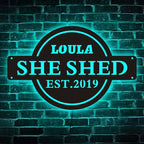 Custom She Shed Sign, She Shed Signs Personalized, She Shed Gifts, She Shed Led Sign, She Shed Neon Sign, Mom Cave Sign, Custom Led Sign