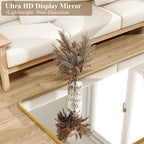 HARRITPURE 80"x40" Oversized Full Length Mirror - Rectangular Gold Aluminum Frame Floor Mirror with Stand for Bedroom, Living Room, Cloakroom, Full Body Reflection