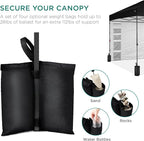 Best Choice Products 10x10ft Easy Pop Up Canopy w/Side Wall, 10 Pockets, Portable Carrying Case, 1-Button Setup, 4 Weight Bags - Black