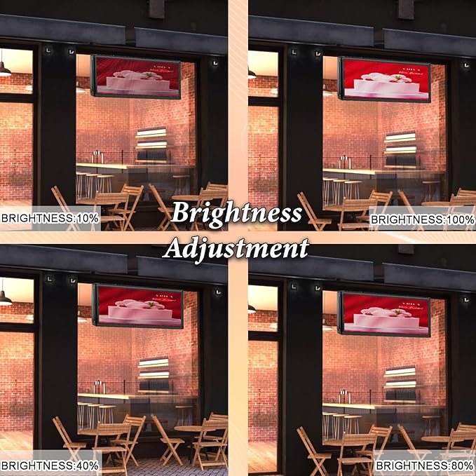 P6 Outdoor Full Color 40 x 18 inches Led Sign WIFI And USB Programmable Led Display With High Resolution Scrolling Texts, Colorful images and videos LED Advertising Screen Digital Board For Shop