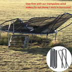 Trampolines Wind Stakes 24 Pack, 12 Inch Heavy Duty U Shaped Rebar Stake Ground Anchors Galvanized Steel Safety Trampoline Anchors for Garden Decoration, Camping Tents, Soccer Goals, etc