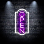 Vertical open sign Vertical Open Led Sign Neon Sign business window light vertical open signs for business (Mix color 9-24x12")