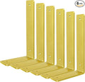 Gold Floating Shelf Bracket 8 Inch, 6 Pack Heavy Duty Shelf Brackets, Wall Shelf Bracket for DIY Decorative with Mounting Hardware