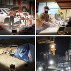 T-SUN 100W LED Work Light, Outdoor Waterproof Flood Light, Adjustable Portable Work Lights with with Plug, LED Work Light for Workshop, Job Site Emergency, Garage, Construction Site