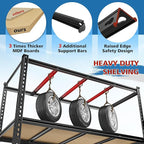 59.8"W Garage Shelving 72"H Storage Shelves 2750LBS Metal Shelving Heavy Duty Garage Shelves Adjustable 5 Tier Metal Shelf for Basement Warehouse Pantry Supermarket 59.8"W x 24"D x 72"H