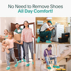 Premium Boot & Shoe Covers Disposable Booties - 50 Pack - Durable, Non-Slip, Non-Toxic, Water Resistant, Recyclable Protectors for Indoor & Outdoor - Large Size Fits Most Shoes