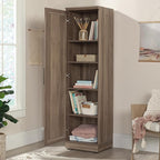 Sauder HomePlus Kitchen Pantry Storage Cabinet Slim Single Door with Adjustable Shelves, Laundry Bathroom Storage Cabinet, in Salt Oak