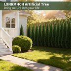 6ft Artificial Plants Outdoor & Indoor Fake Trees Set of 2, Large Tall Cypress Tree UV Resistant Artificial Cedar Pine for Front Door Porch Faux Plants, Realistic Topiary Arborvitae Home Decor