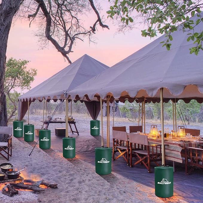 Canopy Water Weight Bag,176 LBS Water Tent Weights Set of 8 Leg Weights for Pop Up Canopy,Canopies,Tent,Gazebo,Green
