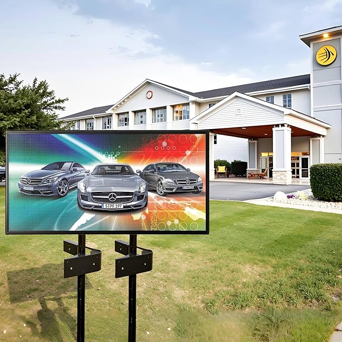 P5 Programmable Outdoor LED Business Sign 65"x34" P5 IP65 Waterproof, WiFi USB Control for Scrolling Text Image Video Advertising Display