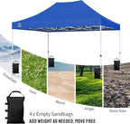 CROWN SHADES Sand Bags for Canopy Legs (150 LBS) Sandbags for Weight, Canopy Weights, Pop Up Tent Weights Bags, Black (Unfilled)