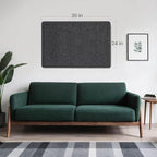 Bulletin Board, 36 x 24 inches Felt Board - Decorative Pin Board, Cork Board Alternative for Wall, 3' x 2' Foldable Self-Adhesive Vision Board Prayer Board with 20 Pushpins - Dark Gray