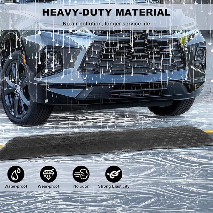 40 Inch Drop Over Cord Protector - 1200lbs Heavy Duty Driveway Hose Protector Cord Garden Hose Wire Cover for Sidewalk Driveway Warehouse (2 Pack)