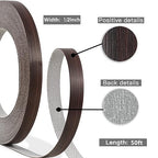 GSCIT Club Walnut Edge Banding, 1/2 inch x 50ft roll of Veneer Edge Banding - Pre-glued Flexible, Wood PVC Tape for Cabinet Repair, Furniture Restoration