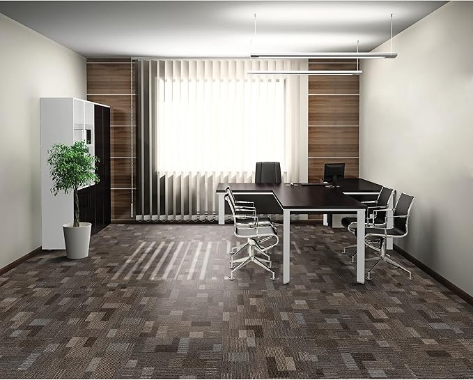 Mohawk Basics 24" x 24" Berber (Loop pile), 0.09" Pile Height, Carpet Tile, PET Fiber, Coffee Color, (24 Tiles), (96 sqft/carton)