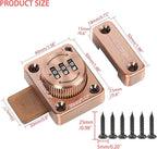 Alise Password Gate Latch Slide Bolt Latches Lock,Safety Double Sided Gate Hardware Locks,MSS002-R Red Antique Copper