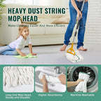 20oz Heavy Mop Replace Head, 6 Pack Commerical Replacement Mop，mop Head Replacement，Reusable Mop Head Refills-Replacement Mop Heads Suitable for Heavy Commercial Industrial Residential Areas