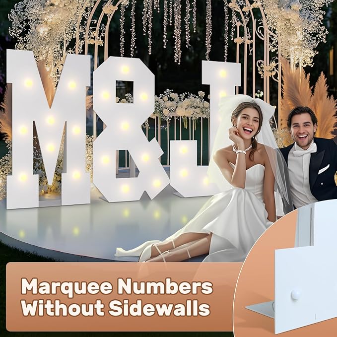 Bugame 3FT Marquee Numbers, Large Light Up Numbers for 3rd 30th Birthday Decorations Warm Light for Anniversary Party Decor, Number 3