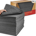Universal Absorbent Pads | 16"x20" Water Absorbent Mat 100-Pack | Industrial Spill Control for Liquids Leak(24 Gal/Box) | Oil Absorbing Sheets
