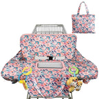 Shopping Cart Cover for Baby Girl Boy 2-in-1 High Chair Water Resistant High Chair Cover Blue Sailboat Gender Neutral Cart Cover for Babies Padded Grocery Cart Cover for Baby