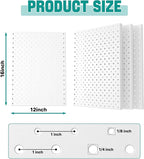 EVERHANGER Metal Pegboard Panels, Heavy Duty Pegboard Wall Organizer, Garage Wall Panels, Tool Storage Organization, 12"X16", 4pcs, White