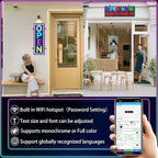 Led Sign Custom Programmable Scrolling Outdoor Digital For Business Matrix Panel Electronic Message Board Display Screen Waterproof Ip65 Wifi/App Control 96x32 Rgb Matrix, 39"X14"