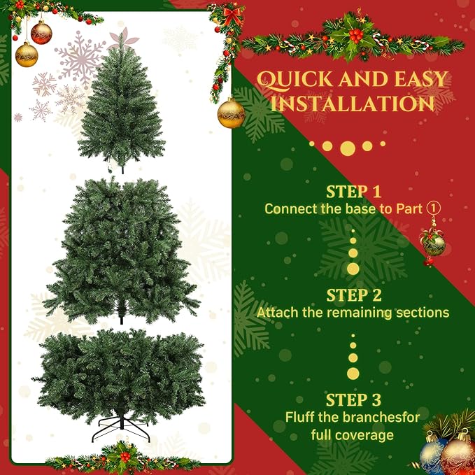 7.5ft Pre-Lit Slim Artificial Christmas Tree - 400 RGB Color Changing LED Lights with APP & Remote Control, 1477 Full Branch Tips, Easy Setup Preassembled Holiday Tree for Home, Party, Christmas Decor
