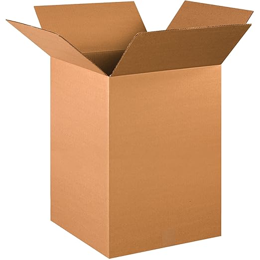 BOX USA 15 x 15 x 24 Corrugated Cardboard Boxes, Tall 15"L x 15"W x 24"H, Pack of 20 | Shipping, Packaging, Moving, Storage Box for Home or Business, Strong Wholesale Bulk Boxes