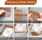 3 Pack 8.5"x11" Acrylic Sign Holder with Wood-Color Base, Tabletop Display Sign Holder Vertical for Store/Coffee Shop/Restaurant Menu Hotel/Office Poster Show