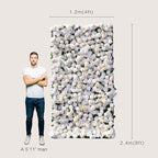 Artificial Luxury‌ Flower Wall Backdrop, Gorgeous 3D Silk Floral Backdrop for Wedding, Baby Shower, Party and Home Decor, Quick Assembly/Storage, Eco ＆ Pet Friendly, 2 pcs, Each Panel 2 * 8 ft