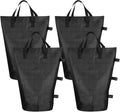 PATIKIL Canopy Weight Sand Bags, 4 Pack 112 Lbs Total Extra Large Weights Bags Waterproof Tent Leg Weights Sandbags for Outdoor Canopy Tent Sun Shelter Patio Ladder Black (18x9")