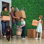 Artificial Boxwood Roll Panels,40"x 120"(33.33 sq.ft) UV-Anti Faux Ivy Leaves Privacy Fence Screen Grass Wall Roll Panels for Indoor Home Decor and Outdoor Garden Backyard