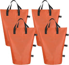 PATIKIL Canopy Weight Sand Bags, 4 Pack 112 Lbs Total Extra Large Weights Bags Waterproof Tent Leg Weights Sandbags for Outdoor Canopy Tent Sun Shelter Patio Ladder Orange (18x9")