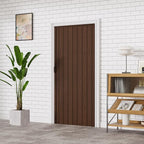 24"-36" x 80" Accordion Doors Interior - Vinyl PVC Bifold Accordion Closet Doors, Includes Door & Mounting Hardware, Handle, Temporary Folding Door for Doorway Pantry Laundry, Walnut