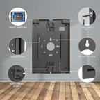 Mount-It! Anti-Theft Tablet Kiosk Wall Mount Compatible with iPad 10, 9, 8, Pro 10.5, Air 10.5, Locking Kiosk for iPad, Low-Profile Steel Security Tablet Wall Mount, Black