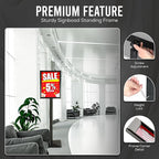 11x17 Standing Sign holder, 360° Adjustable Head and Tool Free Height Adjustment for Advertisement – Pedestal Stand Sign holder with Sturdy Safe Corners and Anti-Tip 4mm Thick Base