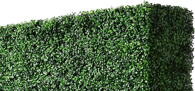 AGPL Artificial Hedge Wall (38" Width* 12" Deep* 79" Height) with Dark Gray Stainless Steel Planter Box (79.00)