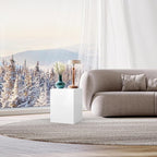 Cube Display Pedestal Stand for Bridal Shop, Square White Display Risers Columns, Party Event Decor Platform Base Showcase for Comic-Con Home Shop Boutiques (11.8*11.8*15.7in)