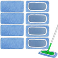8 Pack Reusable Microfiber Mop Pads Compatible with Swiffer Sweeper Mop, Dry Sweeping Cloths & Wet Mopping Cloths, Washable Mop Pads for Surface/Hardwood Floor Cleaning (Mop is Not Included)