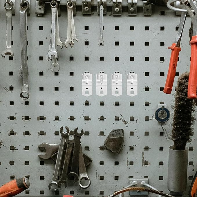 Zerodeko 10pcs Heavy Duty Metal Pegboard Hooks Set for Garage Wall Storage Small Pegboard Organizer Accessories for Hanging Tools Crafts Kitchen Utensils and Retail Displays