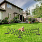 16 FT Industrial Metal Expandable Barricade，Retractable Traffic Fence with Casters, Folding Security Gate，Portable Barricade Gate for Construction Area, Traffic Control, Cordon(Black）