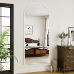 Large 76"x34" Arched Full Length Mirror White Floor &Standing for Bedroom&Living Room&Wall Mounted Mirror Full Body Mirrors Hanging or Leaning.
