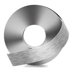 GSCIT Club Grey Silver Edge Banding, 1 1/2 Inch x 100ft Aluminum Brushed Edge Banding PVC Edge Trim for Cabinet Repair Furniture