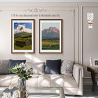 VCK 24x36 Poster Frame 2 Pack - Brown, High-End Wood Picture Frames with Polished Plexiglass, Display 20x30 Photo with Mat or 24x36 without Mat, Art Gallery-Quality, Wall Hanging, Brown