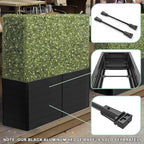 SunnyRoyal 36" Wx54 Hx6 D Artificial Boxwood Hedge Wall for Indoor and Outdoor Lifelike Greenery Privacy Fence for Patio Balcony Office Garden Party(Green with White Flower)