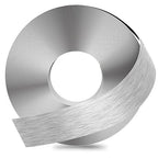 GSCIT Club Silver Edge Banding, 1 1/2 Inch x 50ft Aluminum Brushed Edge Banding PVC Edge Trim for Cabinet Repair Furniture